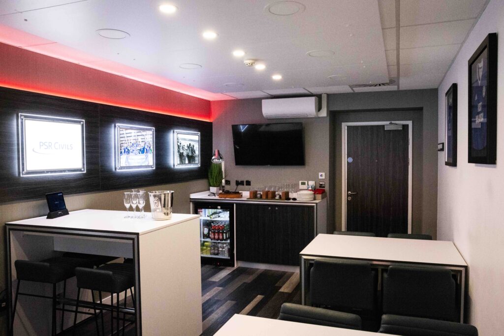 A general view of the Private Box as part of Cymru's 1876 Club Hospitality Package