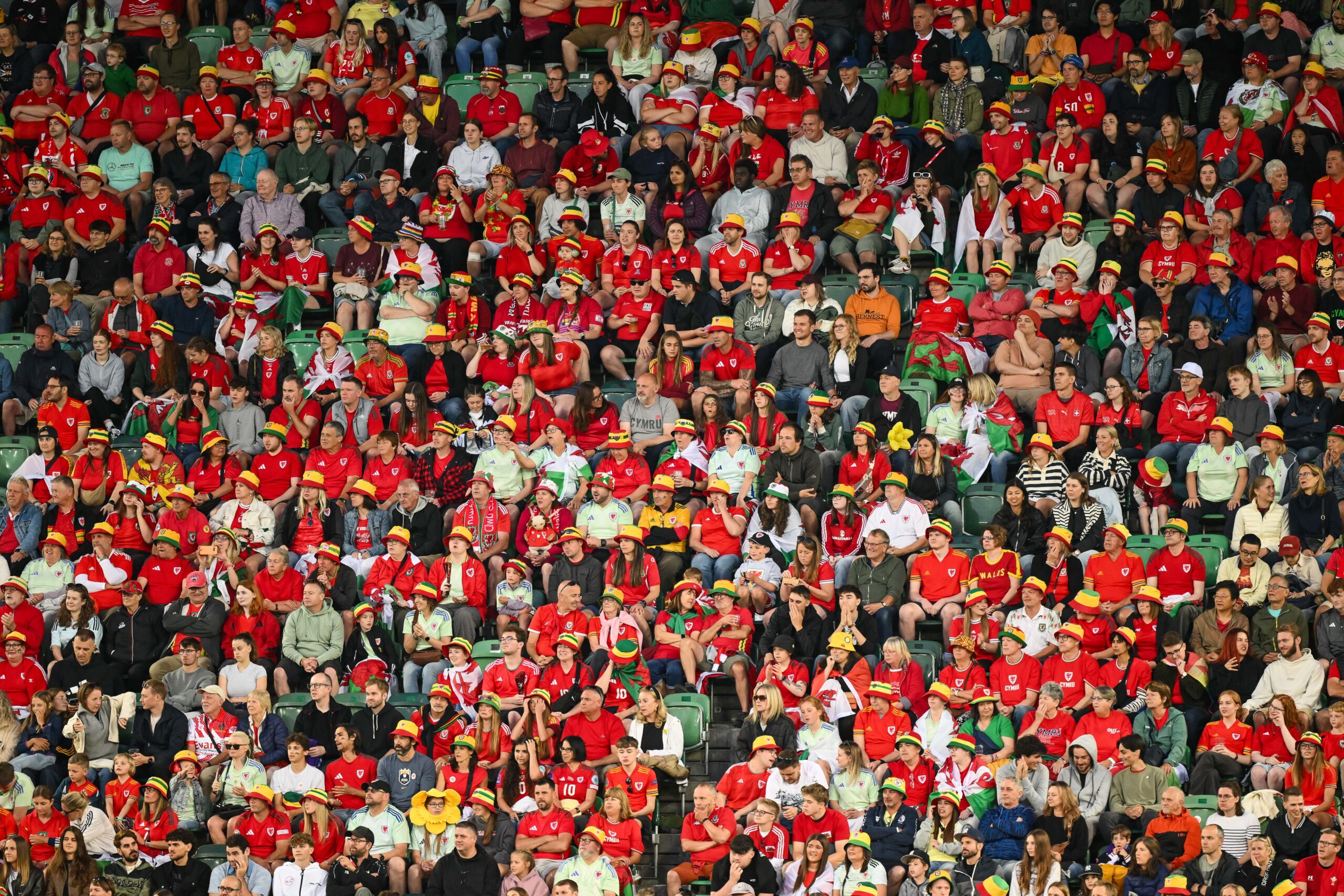 Wales fans during the UEFA Women’s Euro 2025 Group D Match between France and Wales at the St.Gallen Arena, in Switzerland on the 9th July 2025